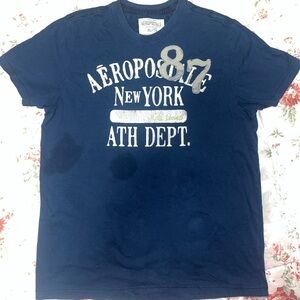 vintage oversized men’s navy Aeropostale tee